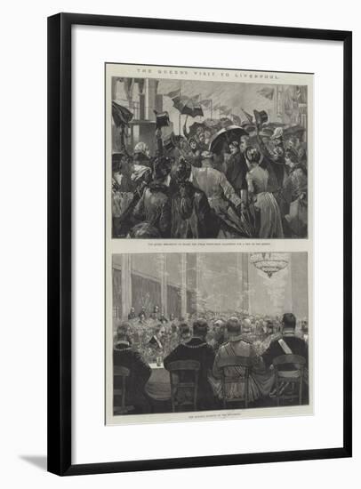 The Queen's Visit to Liverpool-William Heysham Overend-Framed Giclee Print