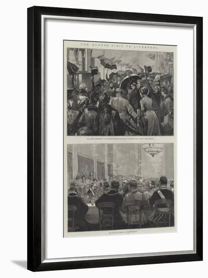 The Queen's Visit to Liverpool-William Heysham Overend-Framed Giclee Print