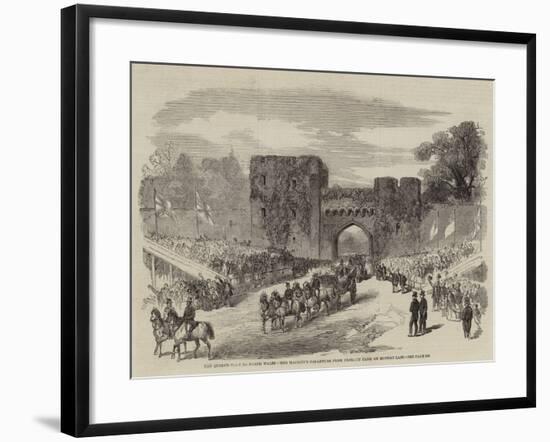 The Queen's Visit to North Wales, Her Majesty's Departure from Penrhyn Park on Monday Last-null-Framed Giclee Print