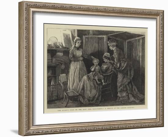 The Queen's Visit to the East End, Recovering, a Sketch at the London Hospital-Arthur Hopkins-Framed Giclee Print