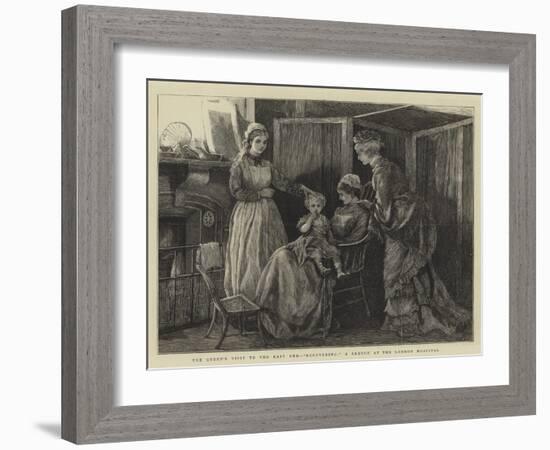 The Queen's Visit to the East End, Recovering, a Sketch at the London Hospital-Arthur Hopkins-Framed Giclee Print