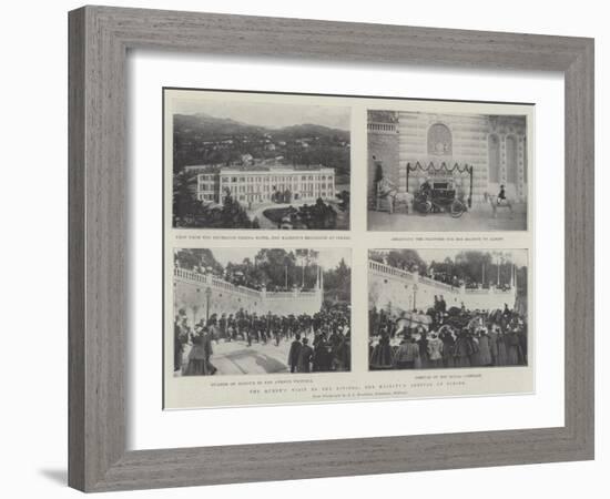 The Queen's Visit to the Riviera, Her Majesty's Arrival at Cimiez-null-Framed Giclee Print