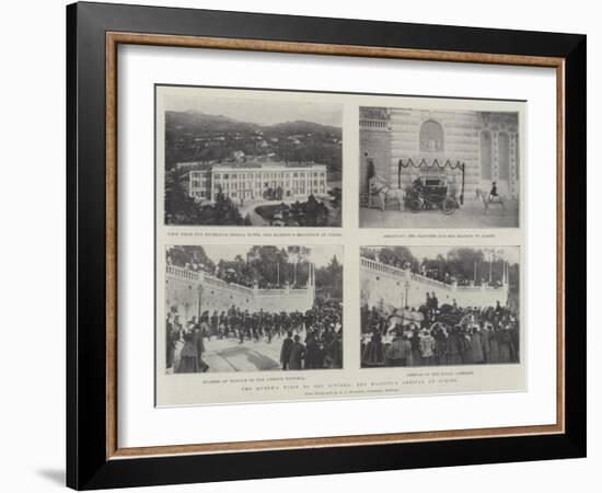 The Queen's Visit to the Riviera, Her Majesty's Arrival at Cimiez-null-Framed Giclee Print