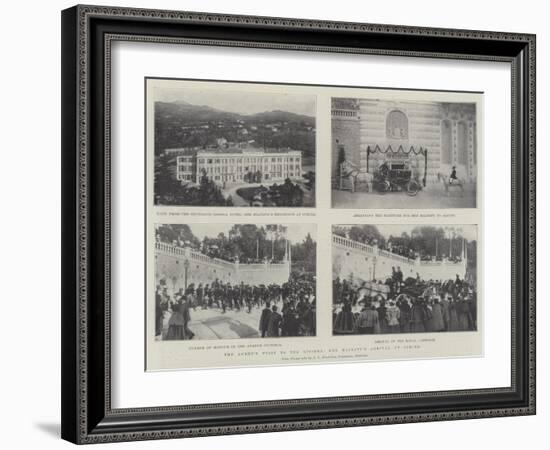 The Queen's Visit to the Riviera, Her Majesty's Arrival at Cimiez-null-Framed Giclee Print