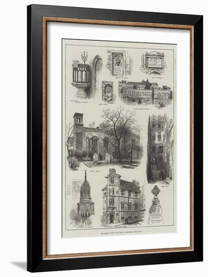 The Queen's Visit to the Savoy, Sketches in the Savoy-Alfred Robert Quinton-Framed Giclee Print