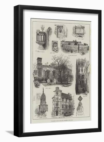 The Queen's Visit to the Savoy, Sketches in the Savoy-Alfred Robert Quinton-Framed Giclee Print