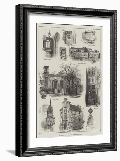 The Queen's Visit to the Savoy, Sketches in the Savoy-Alfred Robert Quinton-Framed Giclee Print