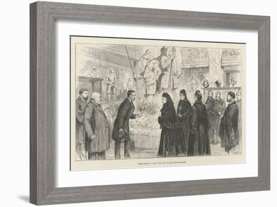The Queen's Visit to the Tudor Exhibition-Melton Prior-Framed Giclee Print