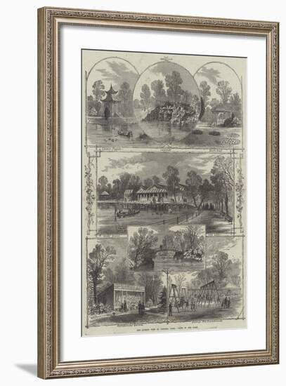 The Queen's Visit to Victoria Park, Views in the Park-William Henry Prior-Framed Giclee Print