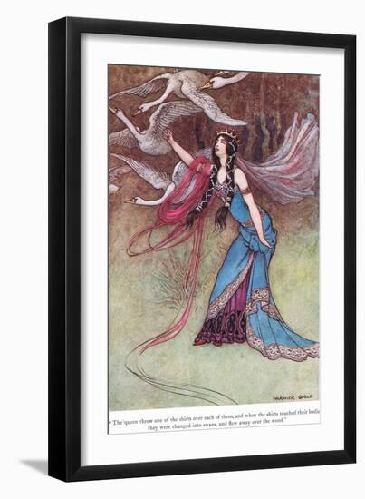 The Queen Threw One of the Shirts-Warwick Goble-Framed Giclee Print