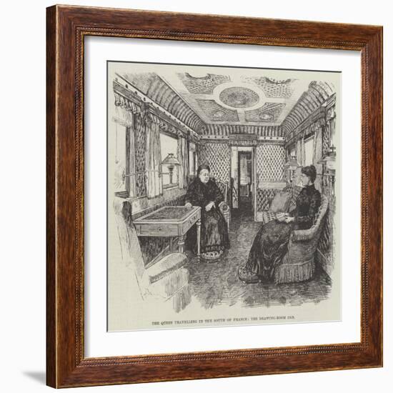 The Queen Travelling in the South of France, the Drawing-Room Car-Amedee Forestier-Framed Giclee Print