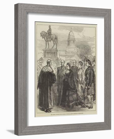 The Queen Unveiling the Scottish National Albert Memorial at Edinburgh-null-Framed Giclee Print