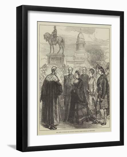 The Queen Unveiling the Scottish National Albert Memorial at Edinburgh-null-Framed Giclee Print