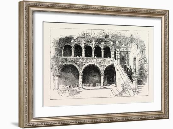 The Queen Visiting the Bargello Palace, Florence Italy, 1888-null-Framed Giclee Print