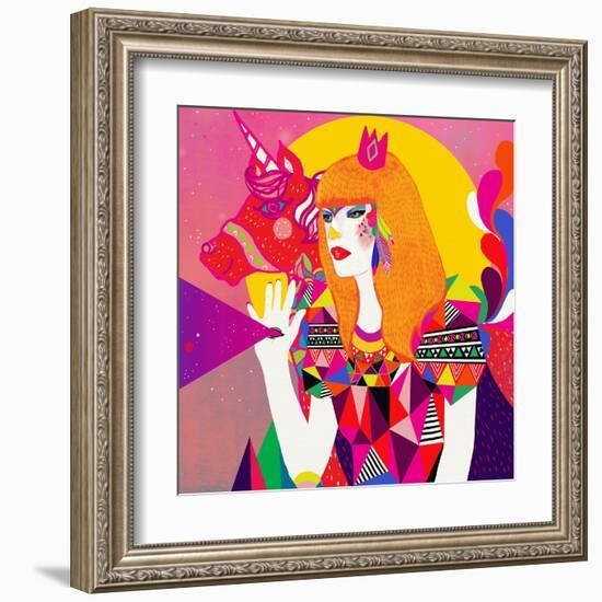 The Queen-Diela Maharanie-Framed Art Print