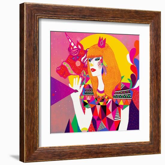 The Queen-Diela Maharanie-Framed Art Print