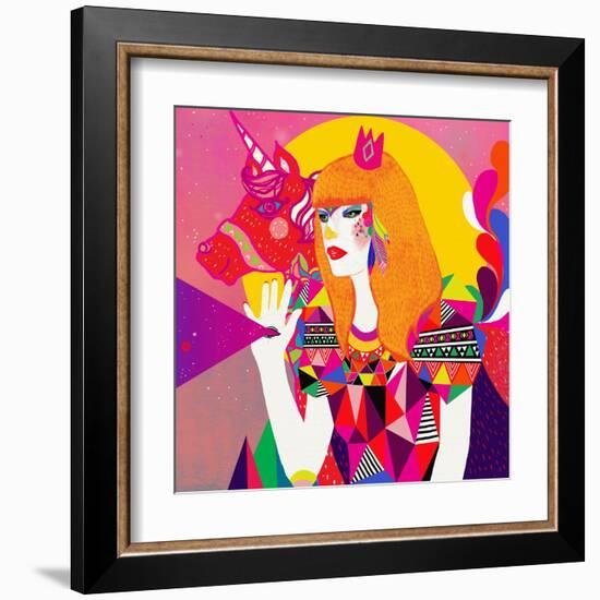 The Queen-Diela Maharanie-Framed Art Print