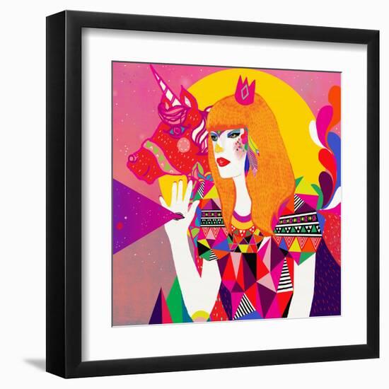 The Queen-Diela Maharanie-Framed Art Print