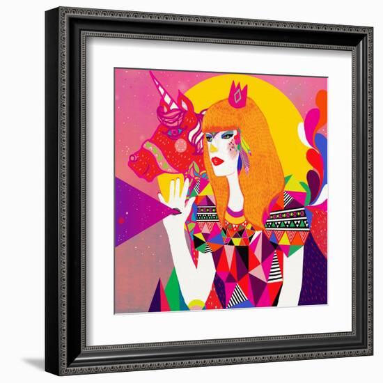 The Queen-Diela Maharanie-Framed Art Print