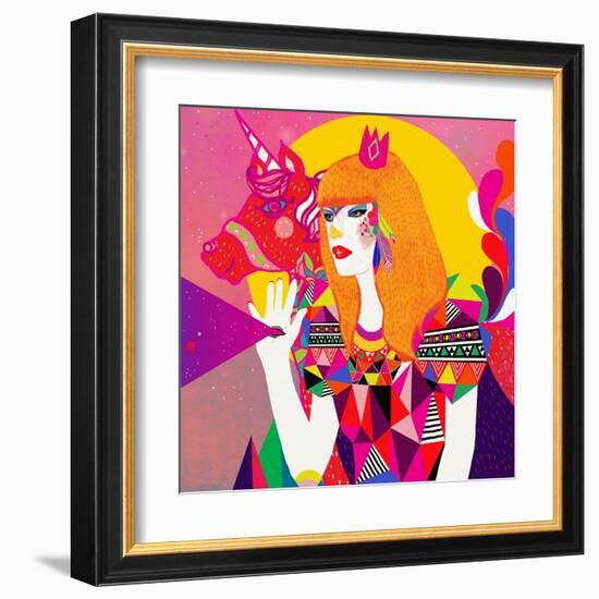 The Queen-Diela Maharanie-Framed Art Print