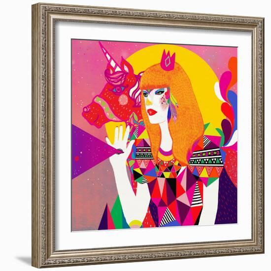 The Queen-Diela Maharanie-Framed Art Print