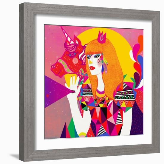 The Queen-Diela Maharanie-Framed Art Print