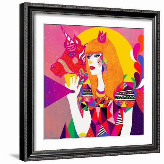 The Queen-Diela Maharanie-Framed Art Print