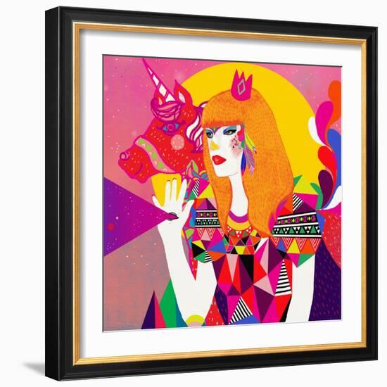 The Queen-Diela Maharanie-Framed Art Print