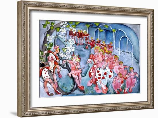 The Queens Croquet Ground-Zelda Fitzgerald-Framed Art Print