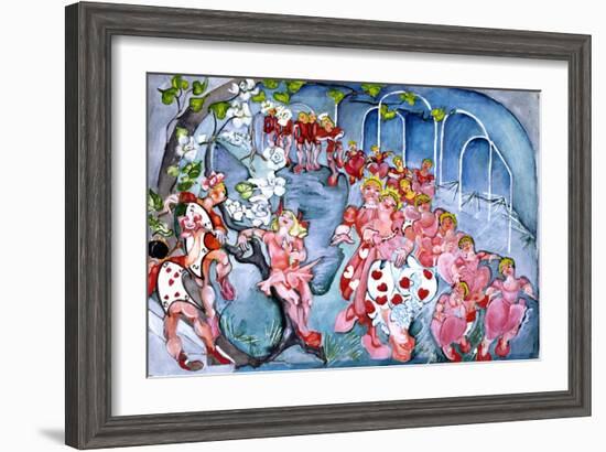 The Queens Croquet Ground-Zelda Fitzgerald-Framed Art Print