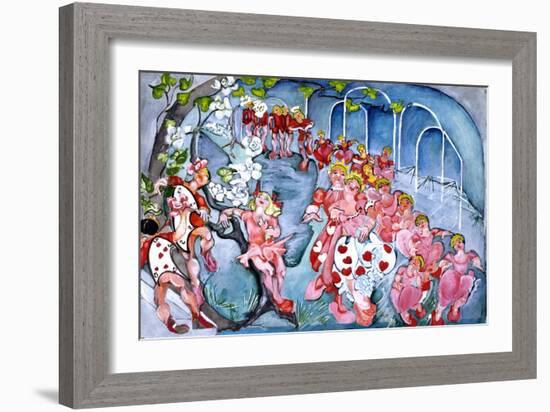 The Queens Croquet Ground-Zelda Fitzgerald-Framed Art Print