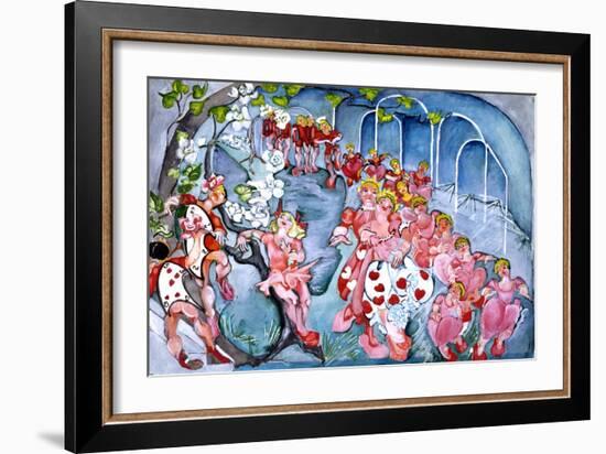 The Queens Croquet Ground-Zelda Fitzgerald-Framed Art Print