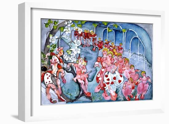 The Queens Croquet Ground-Zelda Fitzgerald-Framed Art Print