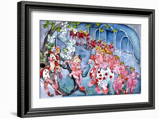 The Queens Croquet Ground-Zelda Fitzgerald-Framed Art Print