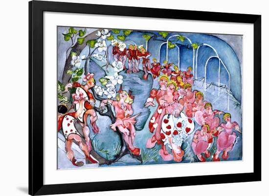 The Queens Croquet Ground-Zelda Fitzgerald-Framed Art Print