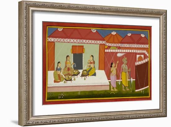 The Queens Eat the Blessed Food-null-Framed Giclee Print