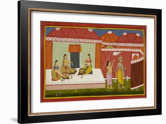 The Queens Eat the Blessed Food-null-Framed Giclee Print