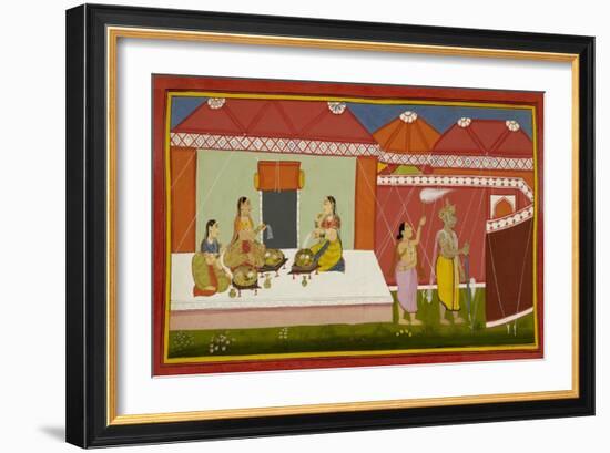 The Queens Eat the Blessed Food-null-Framed Giclee Print