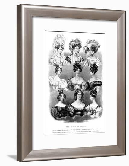 The Queens of Europe, 19th Century-null-Framed Giclee Print