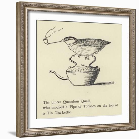 The Queer Querulous Quail-Edward Lear-Framed Giclee Print