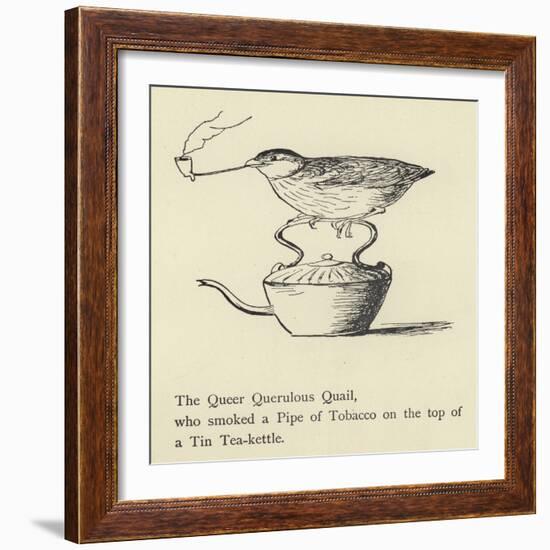 The Queer Querulous Quail-Edward Lear-Framed Giclee Print