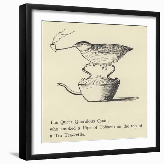 The Queer Querulous Quail-Edward Lear-Framed Giclee Print