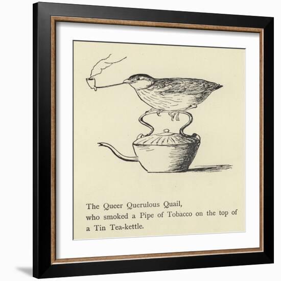 The Queer Querulous Quail-Edward Lear-Framed Giclee Print