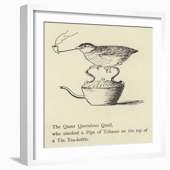 The Queer Querulous Quail-Edward Lear-Framed Giclee Print