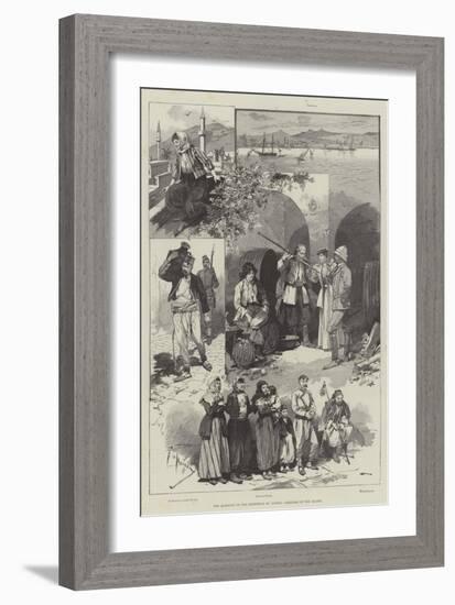 The Question of the Retention of Cyprus, Sketches in the Island-Frederic De Haenen-Framed Giclee Print