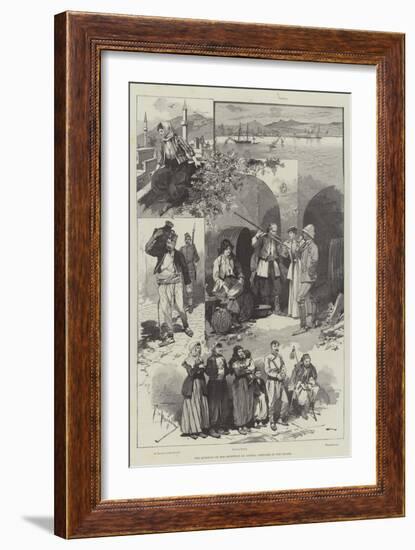 The Question of the Retention of Cyprus, Sketches in the Island-Frederic De Haenen-Framed Giclee Print