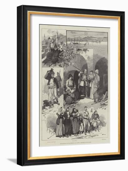 The Question of the Retention of Cyprus, Sketches in the Island-Frederic De Haenen-Framed Giclee Print