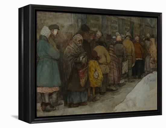The Queue, Ca 1921-Alexander Ivanovich Vakhrameyev-Framed Premier Image Canvas