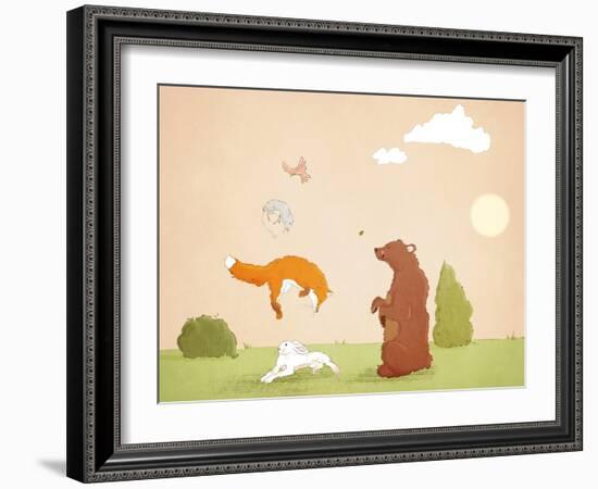 The Quick Red Fox, 2021 (Digital)-Roberta Murray-Framed Giclee Print