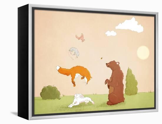 The Quick Red Fox, 2021 (Digital)-Roberta Murray-Framed Premier Image Canvas